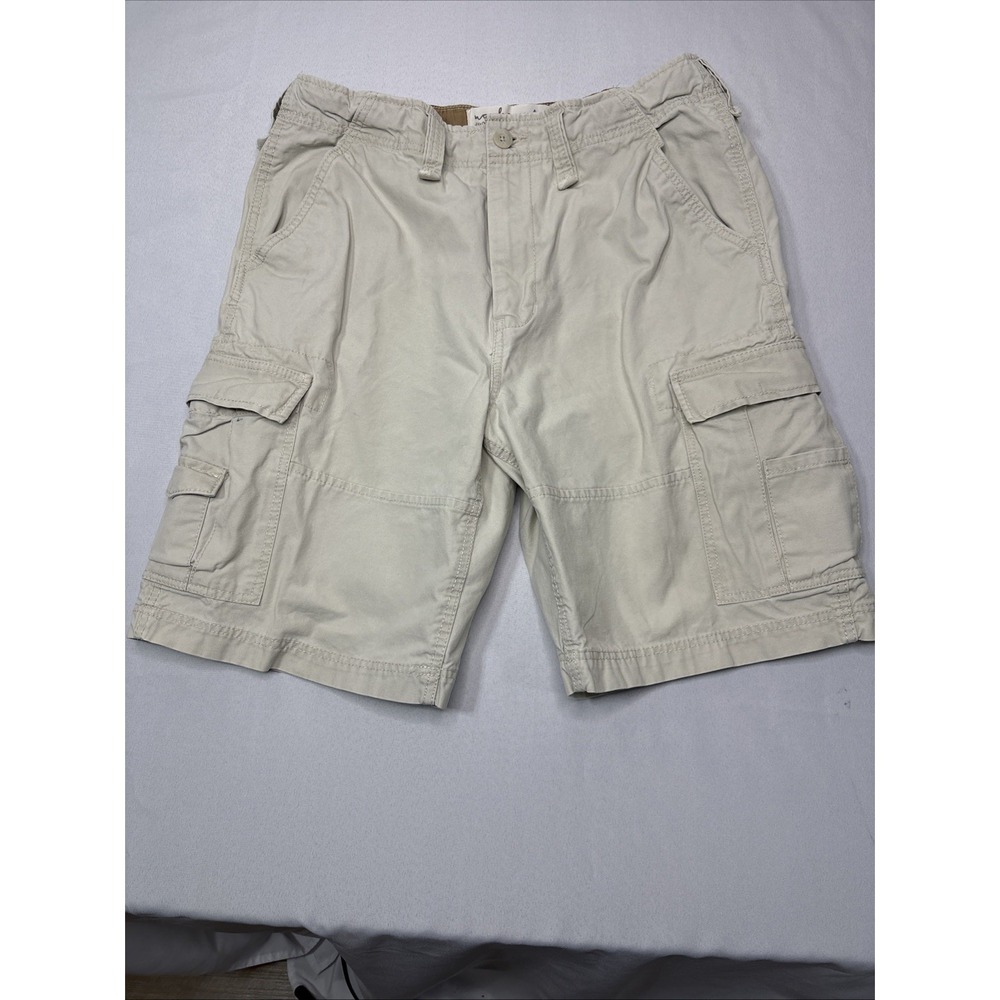 Wonderwall Broken-In Cargo Shorts Mens 34 Beige Vtg Surf Utility Cotton Heavy